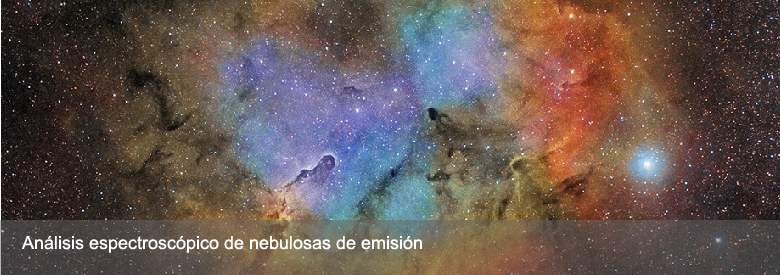 Análisis espectroscópico de nebulosas de emisión